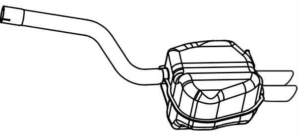 VEGAZ Bagerste lyddæmper vs558 for VW