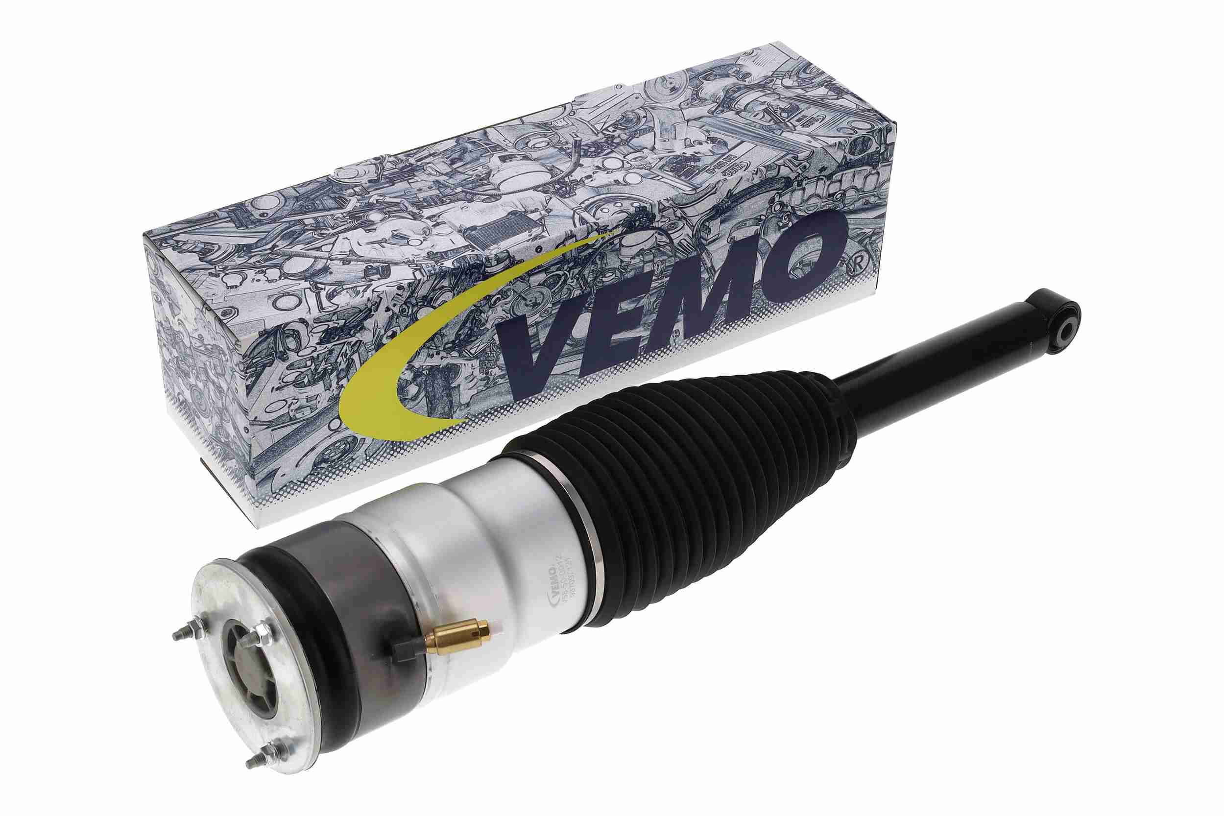 VEMO Luftfjederben v58500012 bagved til højre for TESLA