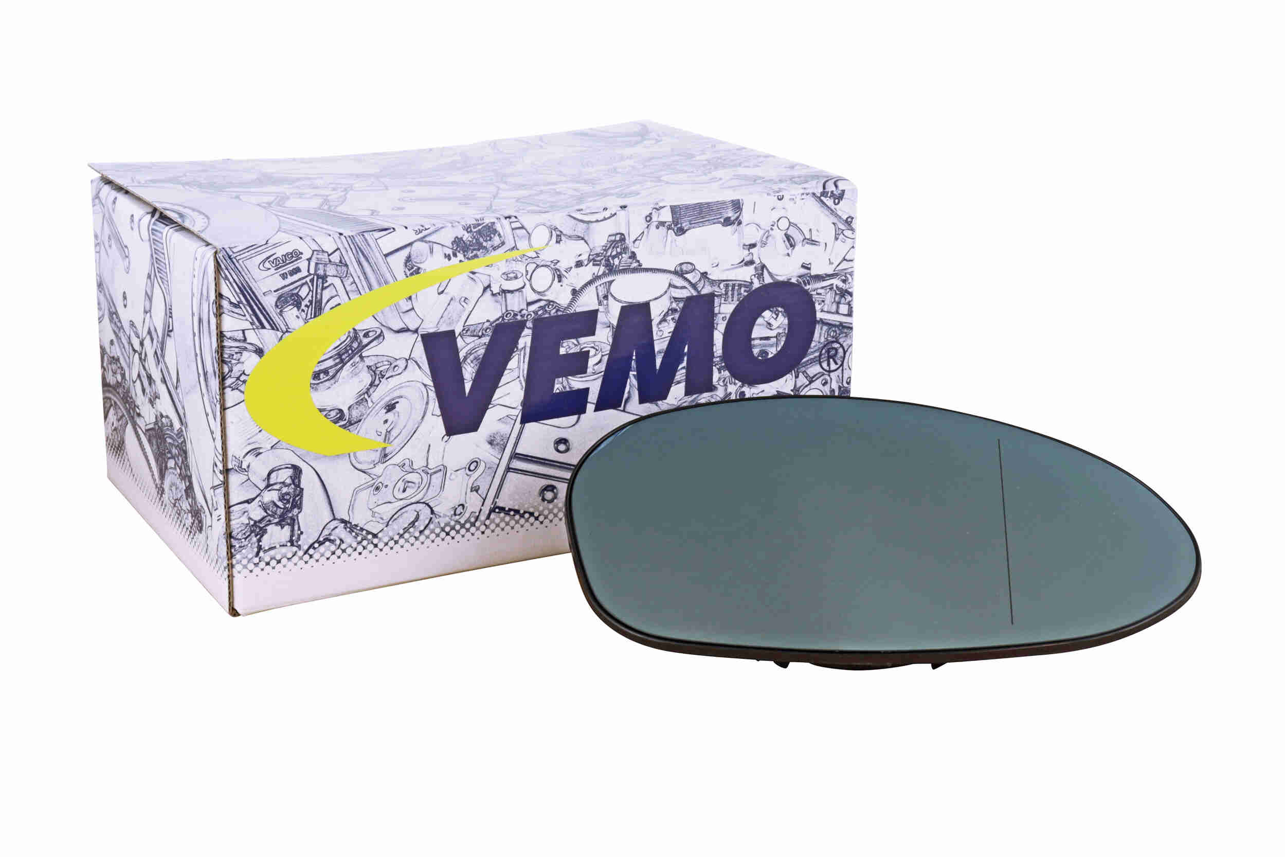 VEMO Spejlglas, udvendig spejl V20-69-0003 højre for BMW