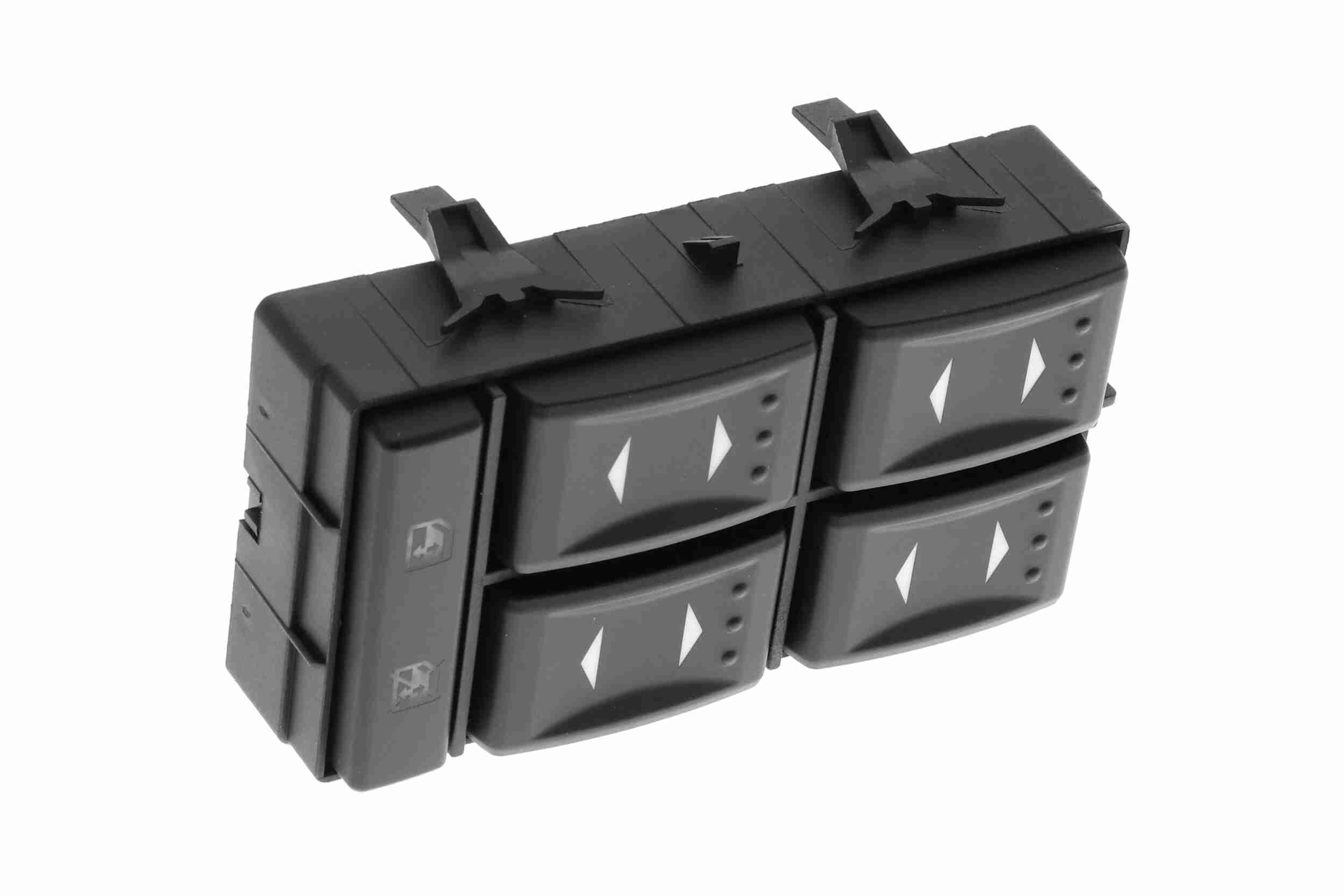 VEMO Kontakt, rudehejs v25730050 i førerside for FORD