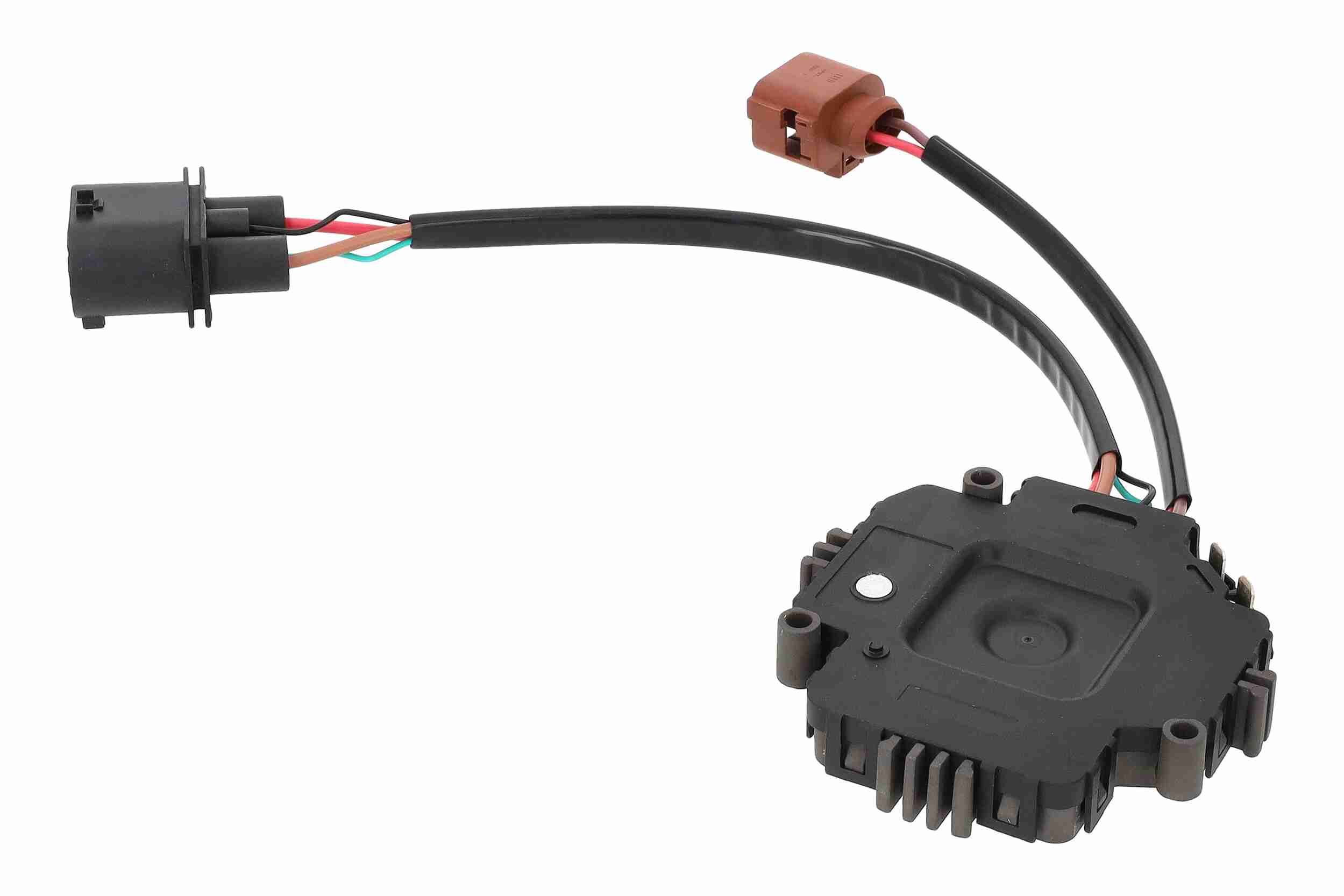 VEMO Styreenhed, elektrisk blæser (motorkøling) v10790048 venstre for VW VAG