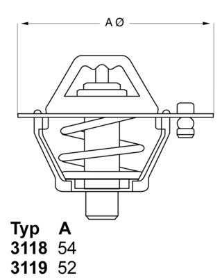 BORGWARNER Termostat, kølemiddel 311982d3 for MAZDA