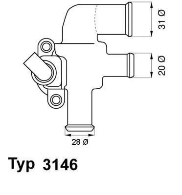 BORGWARNER Termostat, kølemiddel 314690d for MERCEDES-BENZ SMART