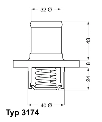 BORGWARNER Termostat, kølemiddel 317489d for RENAULT