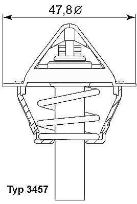 BORGWARNER Termostat, kølemiddel 345790d for MERCEDES-BENZ