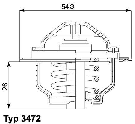 BORGWARNER Termostat, kølemiddel 347287d for SKODA MITSUBISHI