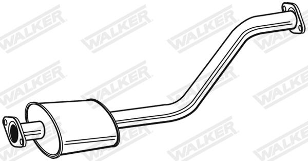 WALKER Midterste lyddæmper 23012 for KIA