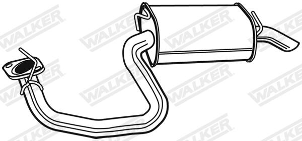 WALKER Bagerste lyddæmper 24142 for TOYOTA