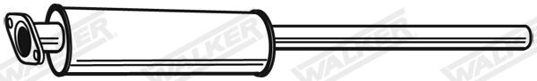 WALKER Midterste lyddæmper 23210 for FORD VOLVO