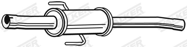 WALKER Midterste lyddæmper 22418 for TOYOTA