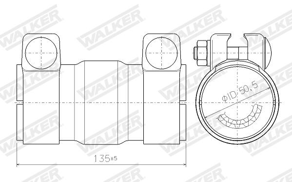 WALKER Katalysator, universal 69002