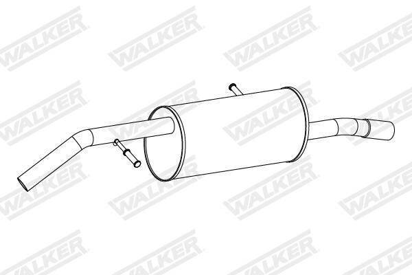 WALKER Bagerste lyddæmper 24262 for CITROËN