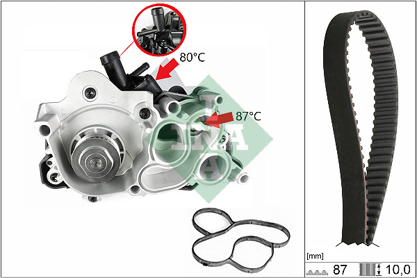 SCHAEFFLER INA Vandpumpe + tandremssæt 530076130 for VW