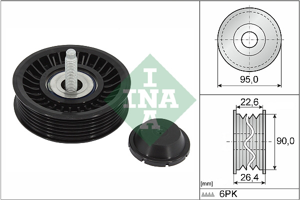 SCHAEFFLER INA Medløberhjul, multi-V-rem 532089110 for JAGUAR LAND ROVER