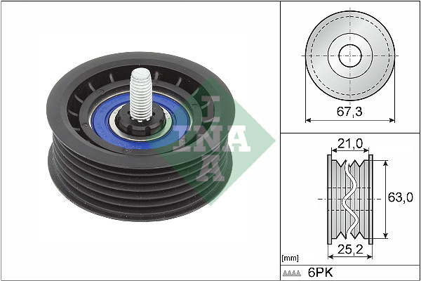 SCHAEFFLER INA Medløberhjul, multi-V-rem 532090610 for MERCEDES-BENZ