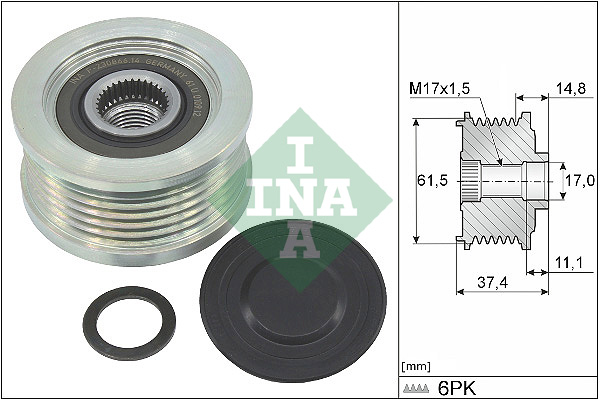 SCHAEFFLER INA Generator friløbskobling 535034810 for LANCIA FIAT