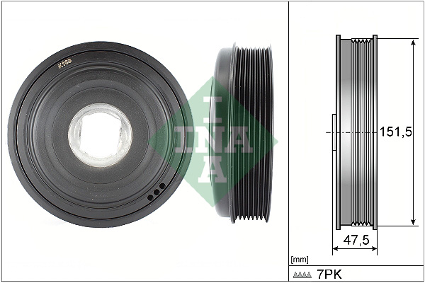 SCHAEFFLER INA Remskive, krumtapaksel 544013610 for VAUXHALL DACIA NISSAN