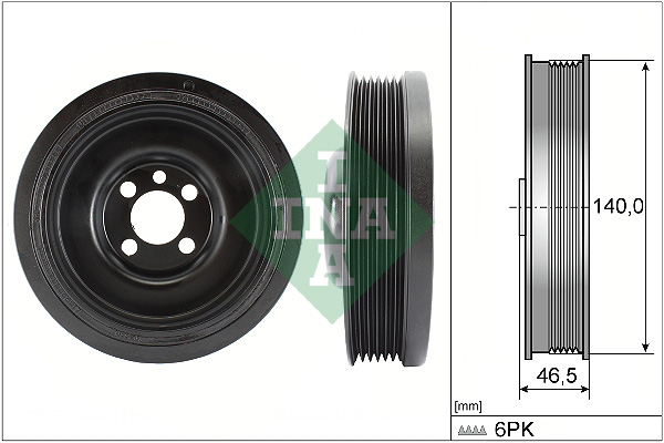 SCHAEFFLER INA Remskive, krumtapaksel 544013810 for SKODA