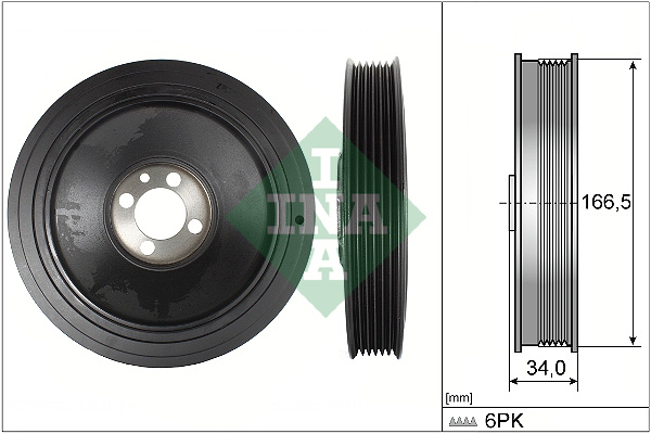 SCHAEFFLER INA Remskive, krumtapaksel 544015010 for VAUXHALL FIAT CHRYSLER (BBDC) LANCIA