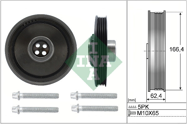 SCHAEFFLER INA Remskive, krumtapaksel 544017120 for BMW