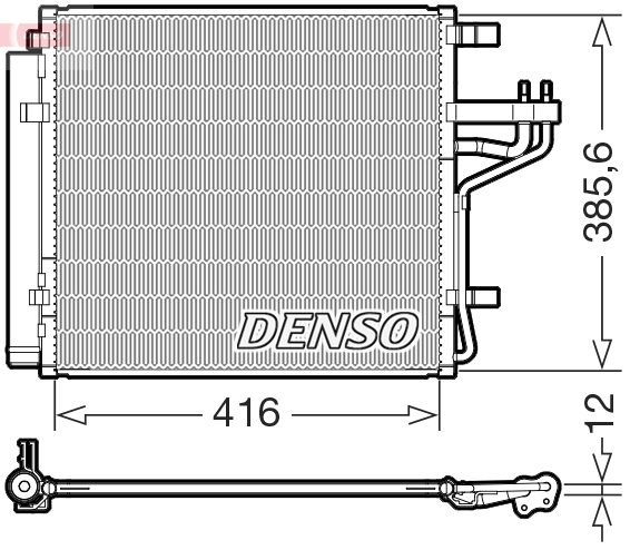 DENSO Kondensor, klimaanlæg dcn43014 for KIA