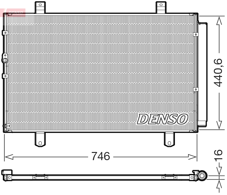 DENSO Kondensor, klimaanlæg dcn50127 for TOYOTA
