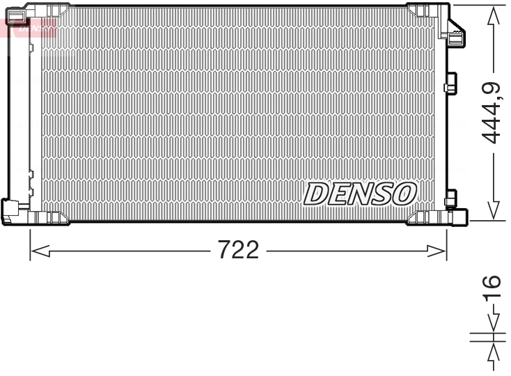 DENSO Kondensor, klimaanlæg dcn51019 for LEXUS