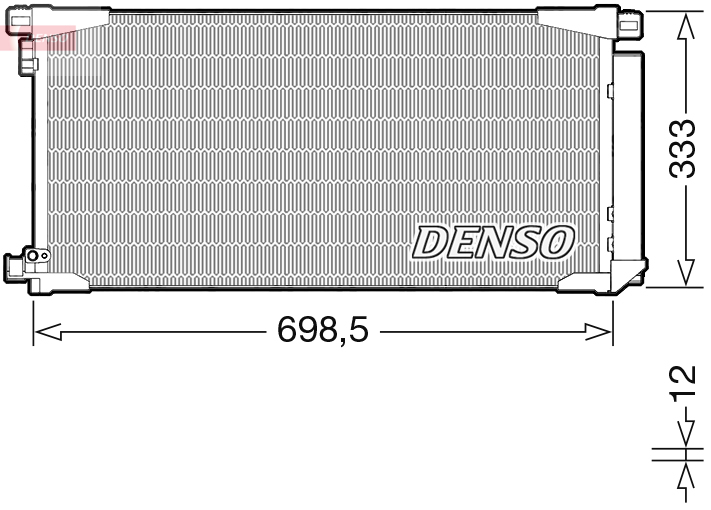 DENSO Kondensor, klimaanlæg dcn50115 for TOYOTA