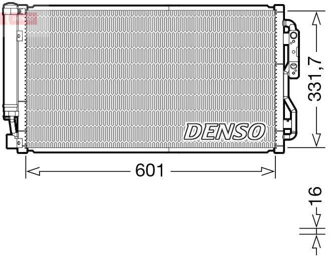 DENSO Kondensor, klimaanlæg dcn05105 for BMW