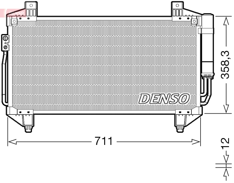 DENSO Kondensor, klimaanlæg dcn45011 for MITSUBISHI