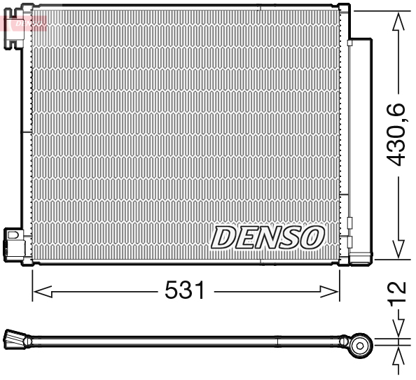 DENSO Kondensor, klimaanlæg dcn23039 for RENAULT
