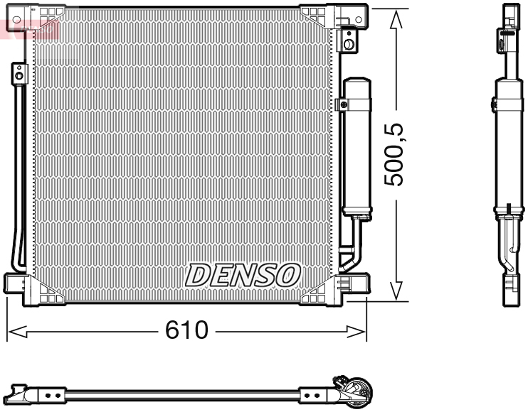 DENSO Kondensor, klimaanlæg dcn45013 for MITSUBISHI