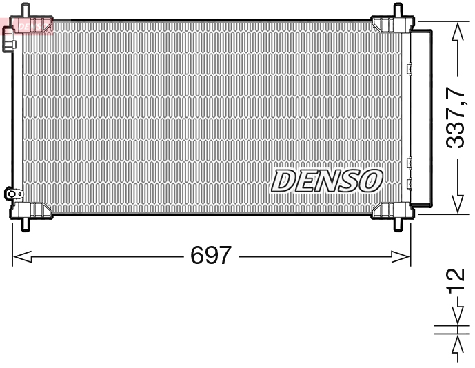 DENSO Kondensor, klimaanlæg dcn50120 for TOYOTA