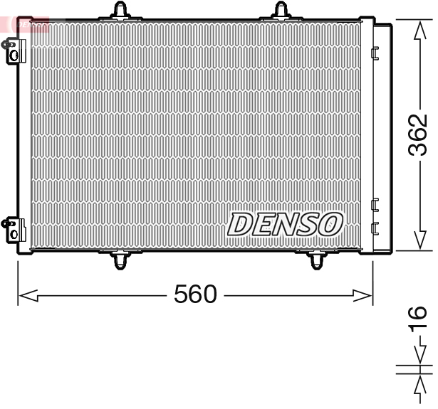 DENSO Kondensor, klimaanlæg dcn07061 for CITROËN