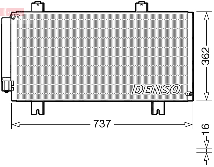 DENSO Kondensor, klimaanlæg dcn40029 for HONDA