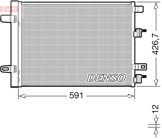 DENSO Kondensor, klimaanlæg dcn17063 for MERCEDES-BENZ