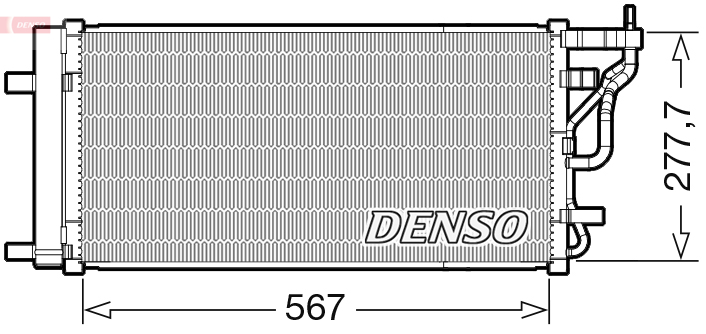 DENSO Kondensor, klimaanlæg dcn41024 for HYUNDAI