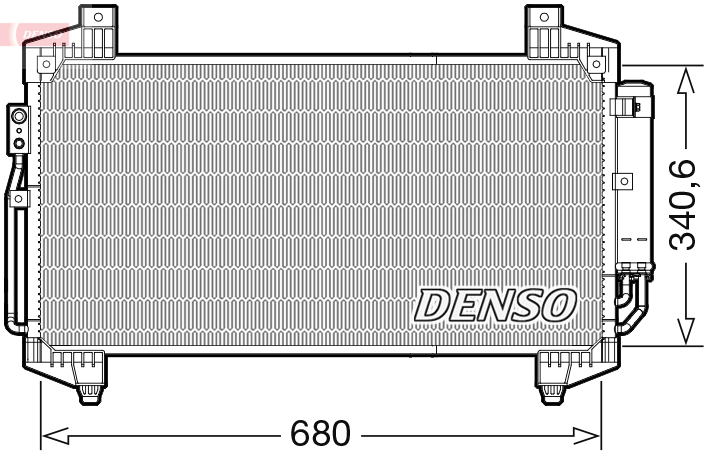 DENSO Kondensor, klimaanlæg dcn45014 for MITSUBISHI