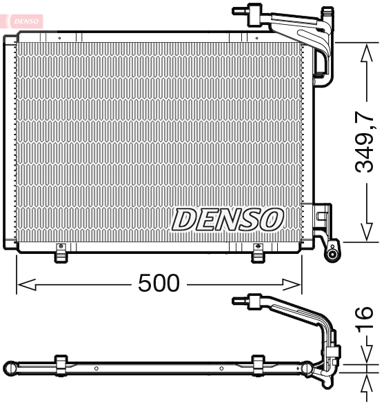 DENSO Kondensor, klimaanlæg dcn10055 for FORD