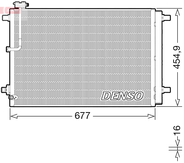 DENSO Kondensor, klimaanlæg dcn02046 for AUDI