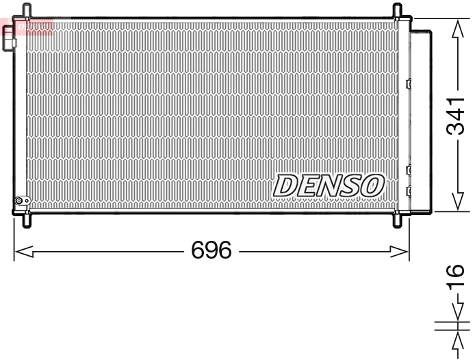DENSO Kondensor, klimaanlæg dcn50121 for TOYOTA