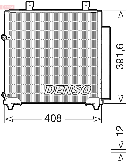 DENSO Kondensor, klimaanlæg dcn45012 for MITSUBISHI