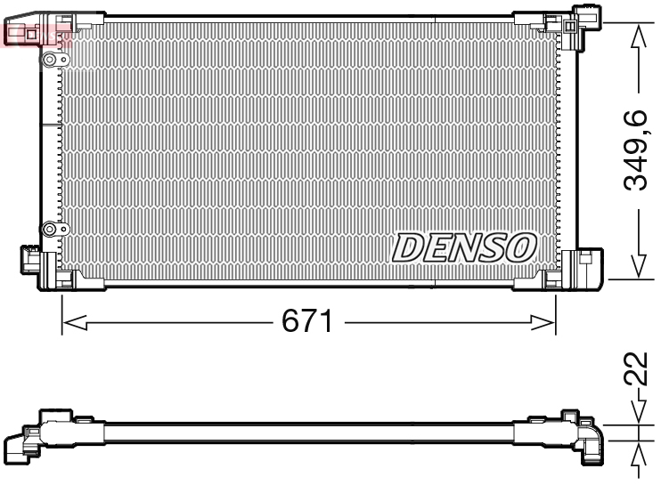 DENSO Kondensor, klimaanlæg dcn50114 for TOYOTA