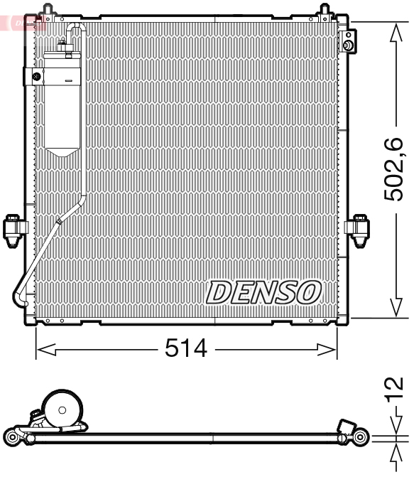 DENSO Kondensor, klimaanlæg dcn45010 for MITSUBISHI