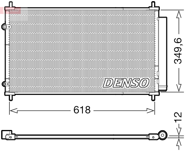 DENSO Kondensor, klimaanlæg dcn50117 for TOYOTA