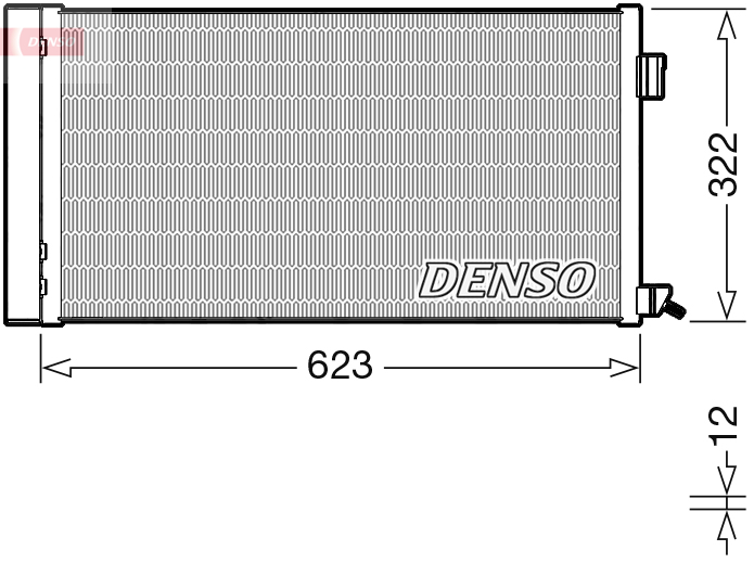 DENSO Kondensor, klimaanlæg dcn11010 for JAGUAR