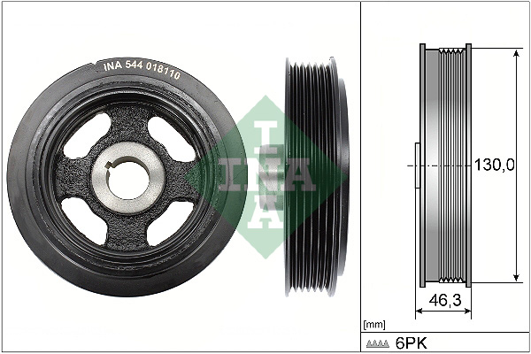 SCHAEFFLER INA Remskive, krumtapaksel 544018110 for LEXUS
