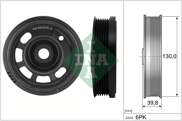 SCHAEFFLER INA Remskive, krumtapaksel 544017410 for AUDI