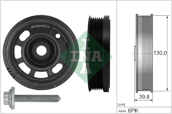 SCHAEFFLER INA Remskive, krumtapaksel 544017420 for AUDI