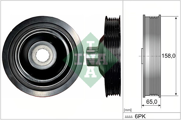 SCHAEFFLER INA Remskive, krumtapaksel 544017510 for MERCEDES-BENZ